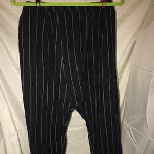 Black striped harem pants!